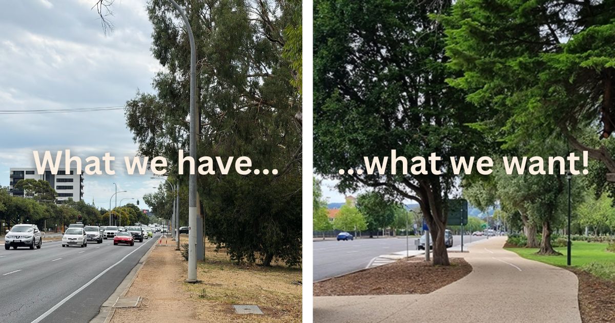 We want a pathway along the southern parklands!